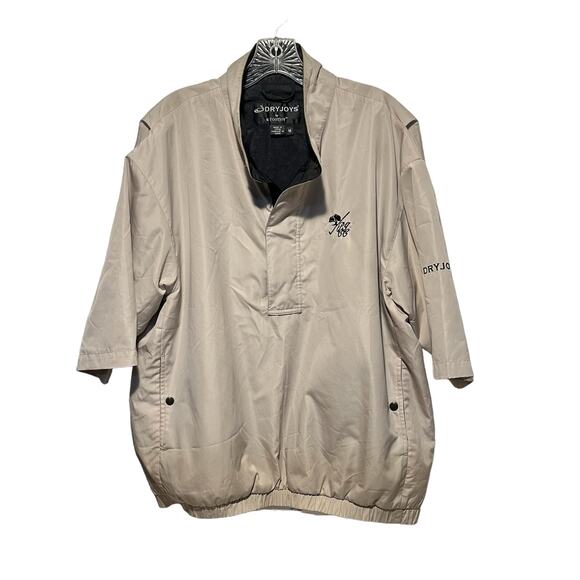 Footjoy Dryjoys FJ Half Sleeve Golf Jacket M Beige - Picture 1 of 8